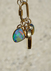 australian boulder opal gold charm.