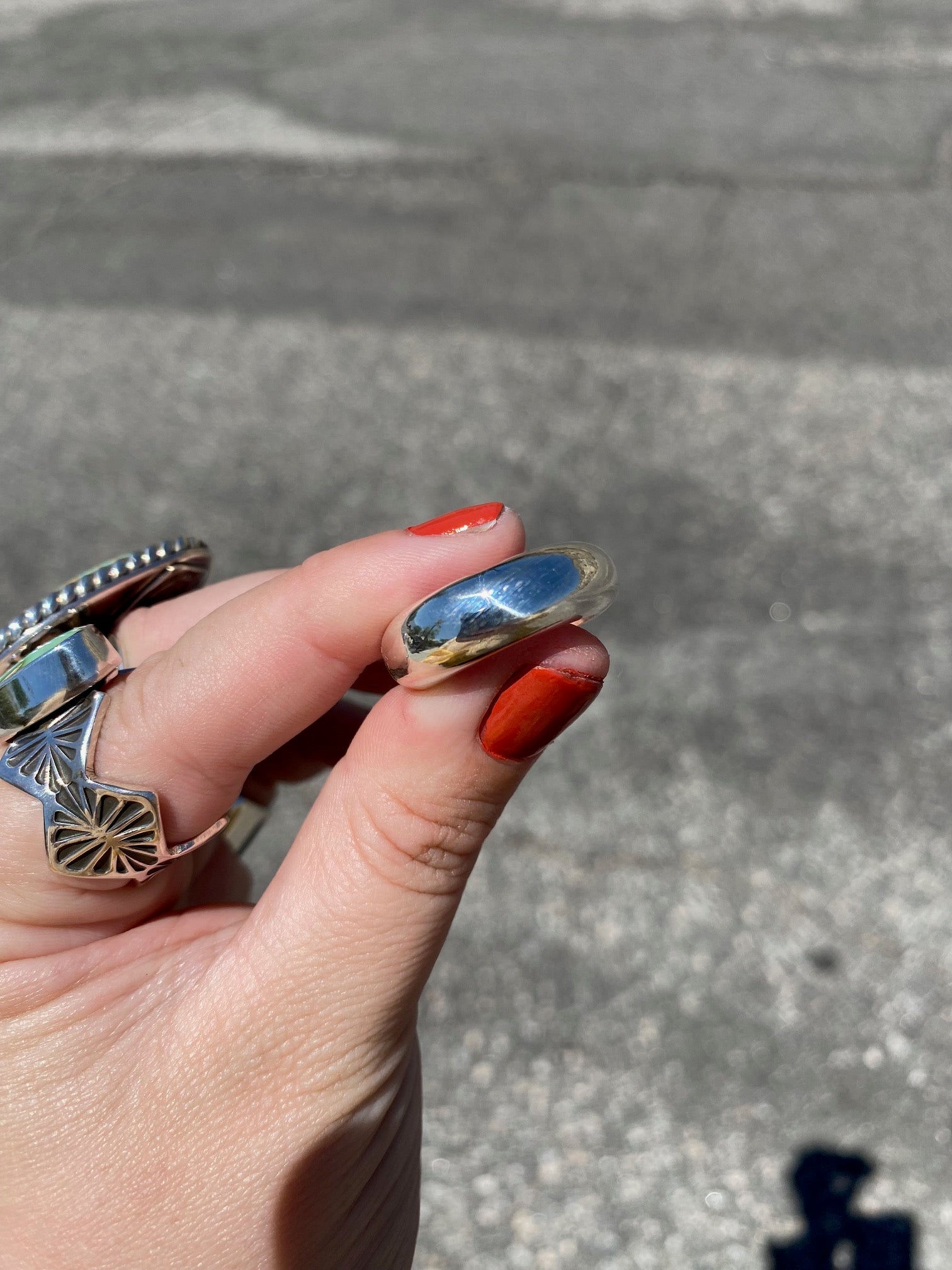 sterling silver donut ring READY TO SHIP.