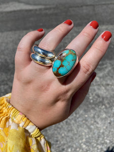 sterling silver donut ring READY TO SHIP.